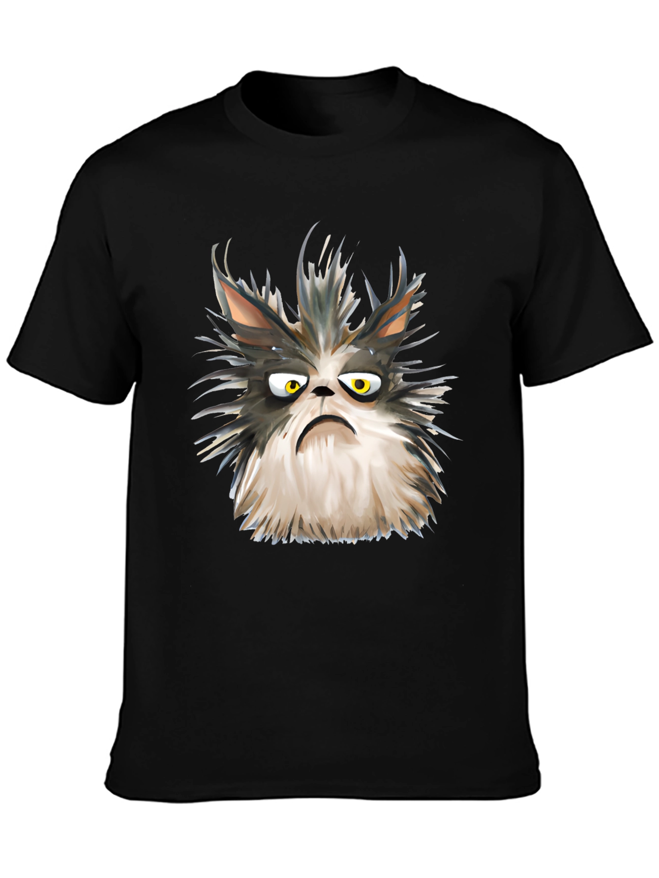 Grumpy Cat Graphic Tee - Unisex Black T-Shirt