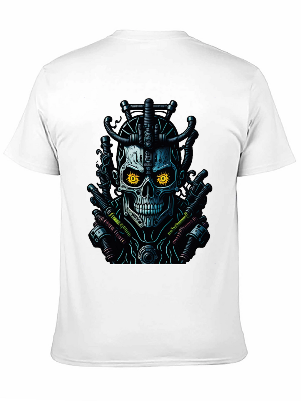 Cyberpunk Skull Graphic Tee - Edgy Streetwear