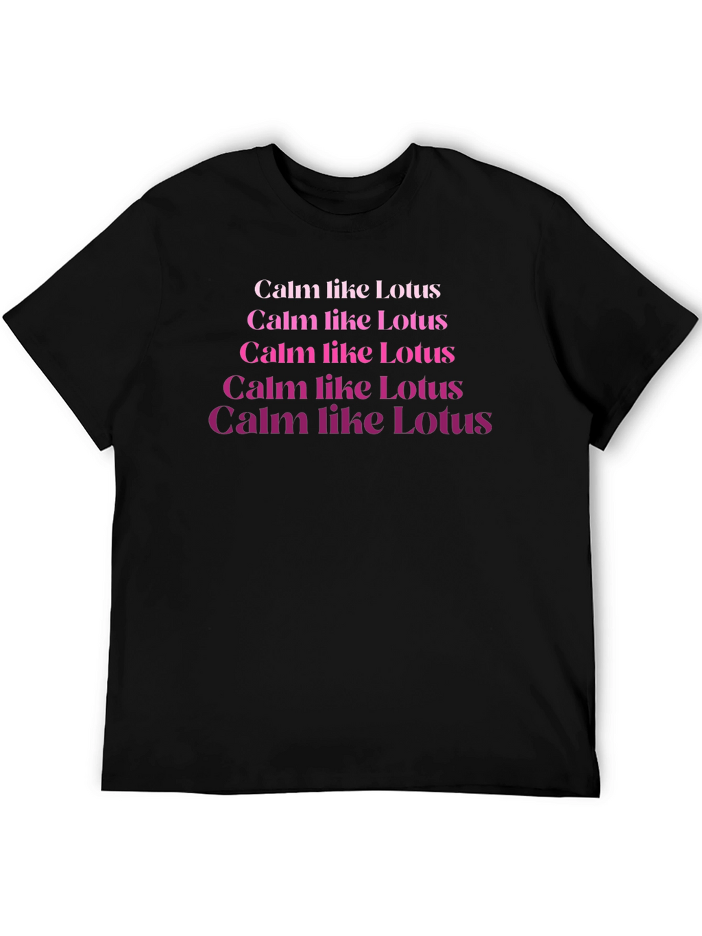 Calm Like Lotus Black T-Shirt