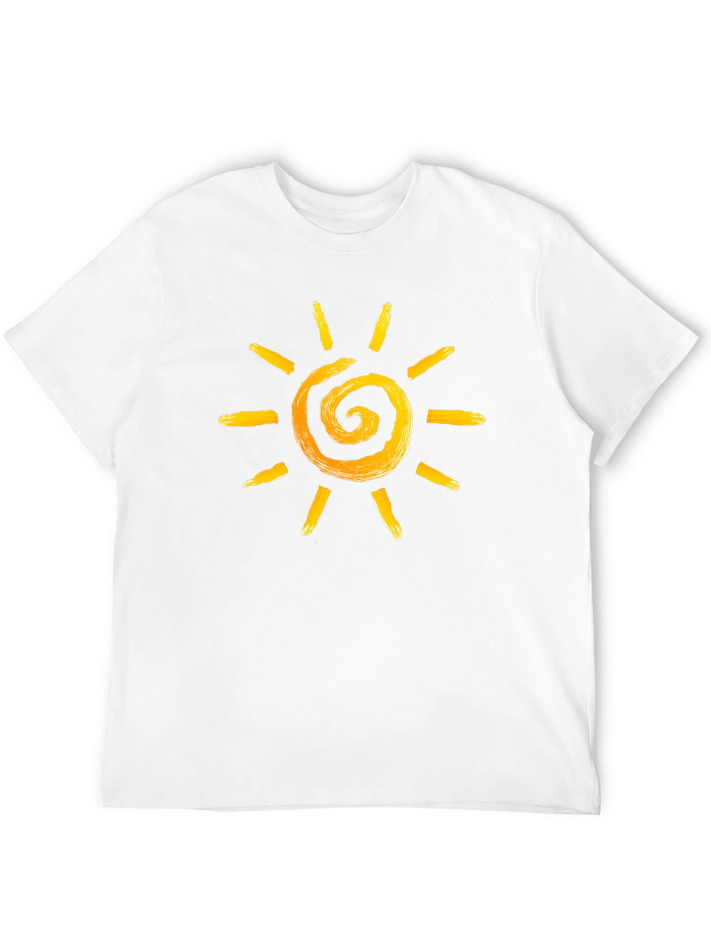 Sun Spiral Graphic Tee - Black Cotton Casual