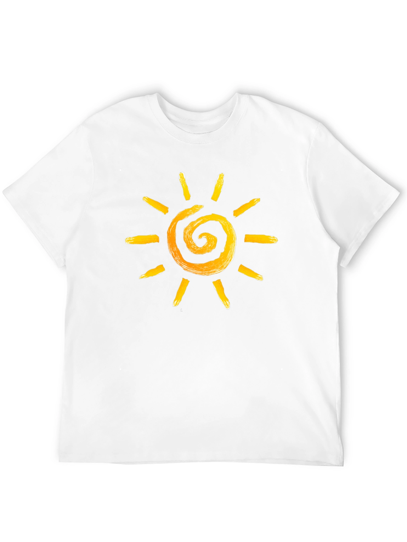 Sun Spiral Graphic Tee - Black Cotton Casual