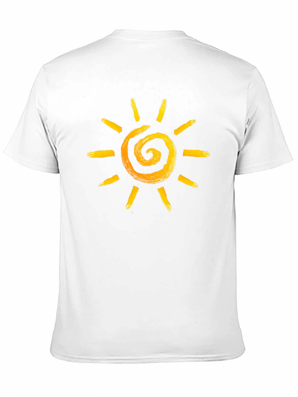 Sun Spiral Graphic Tee - Black Cotton Casual
