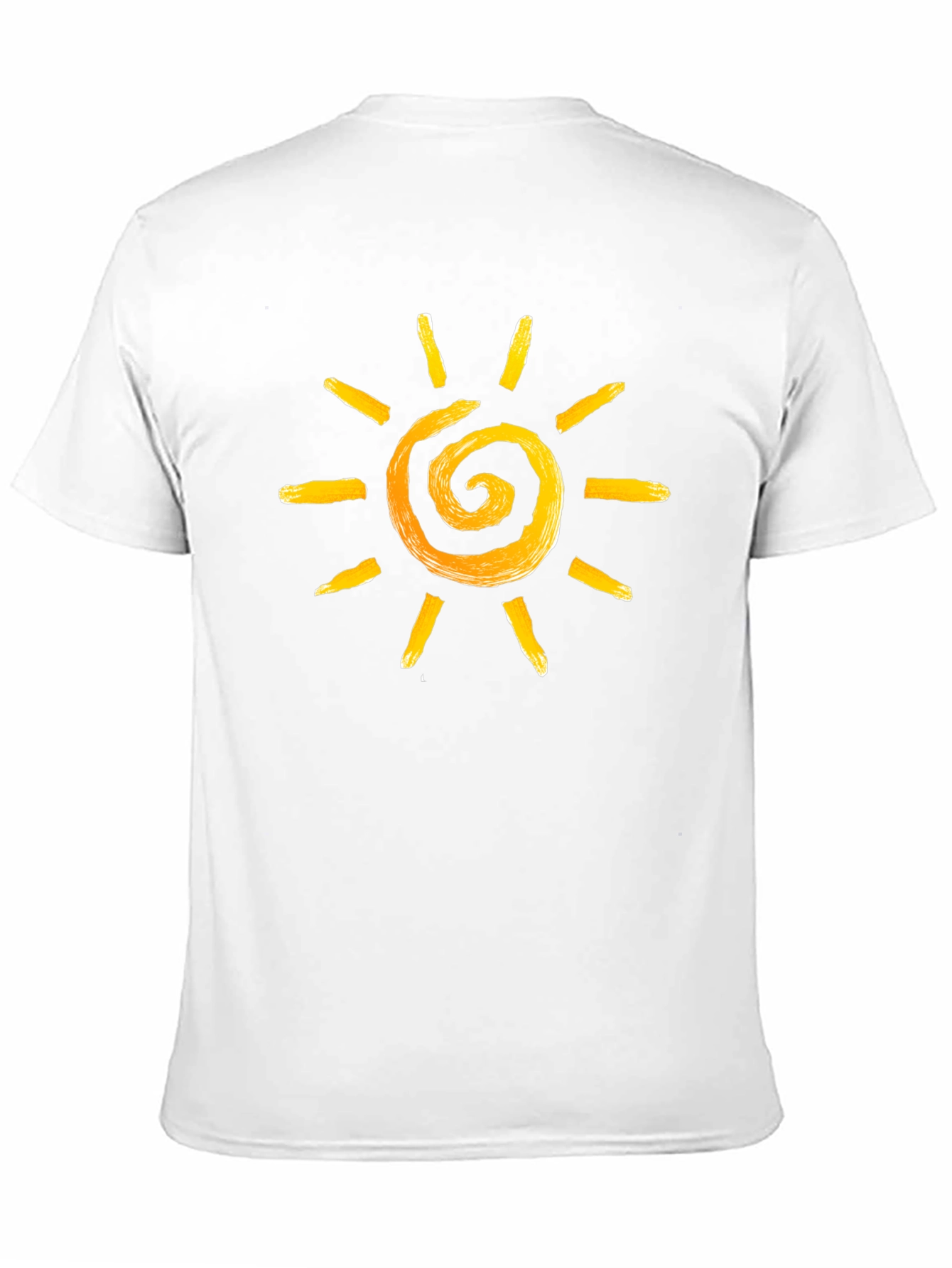 Sun Spiral Graphic Tee - Black Cotton Casual