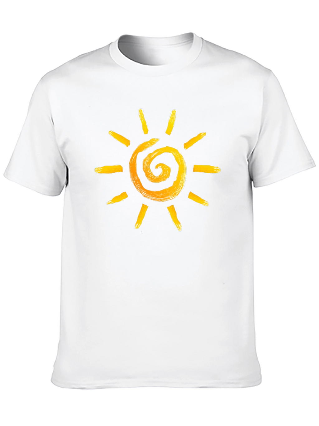 Sun Spiral Graphic Tee - Black Cotton Casual