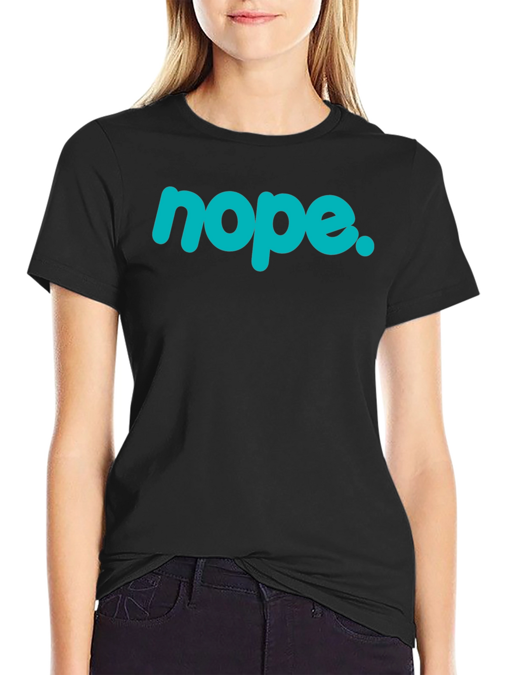 Nope Graphic Tee - Casual Style Black T-Shirt