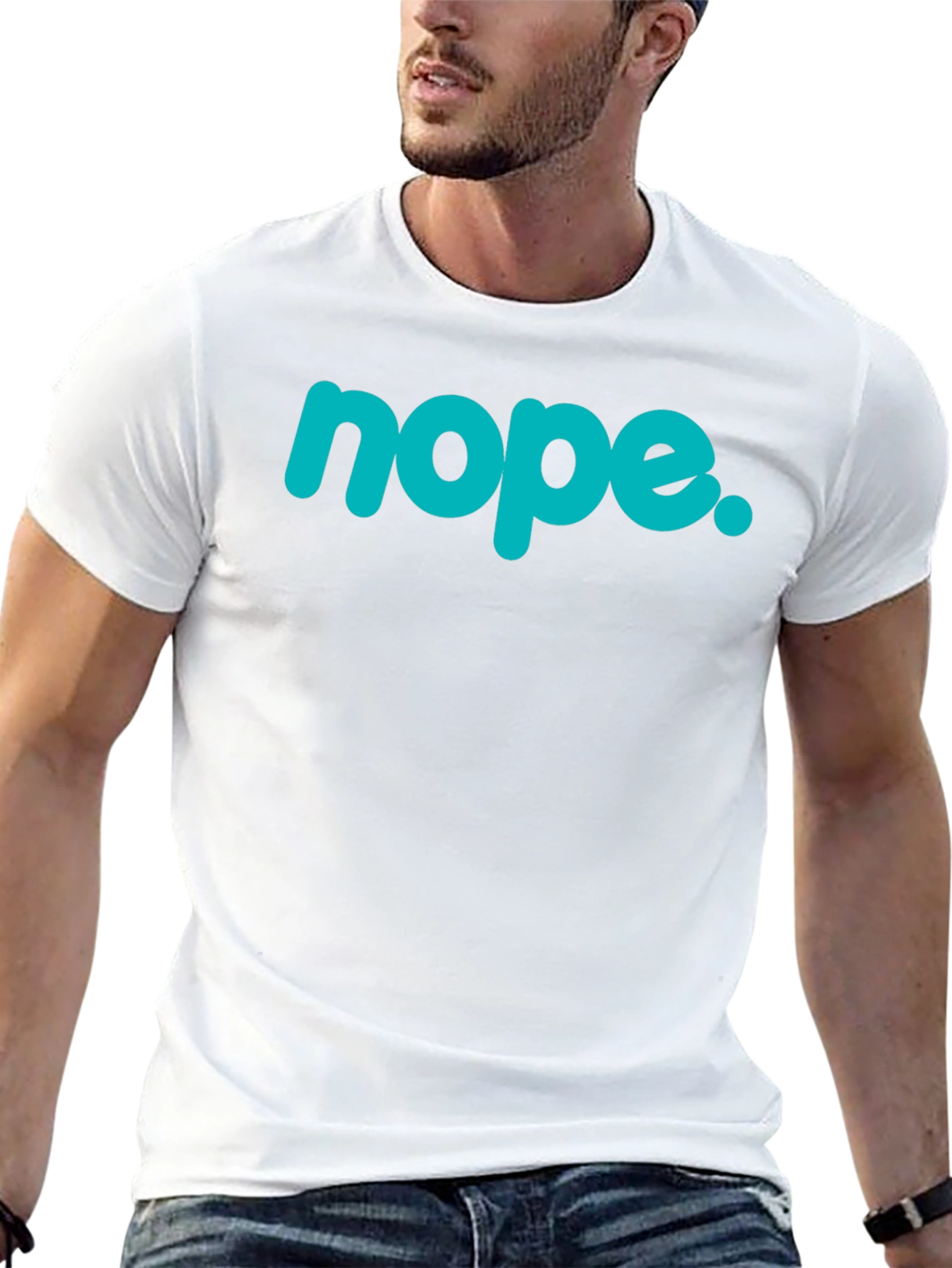 Nope Graphic Tee - Casual Style Black T-Shirt