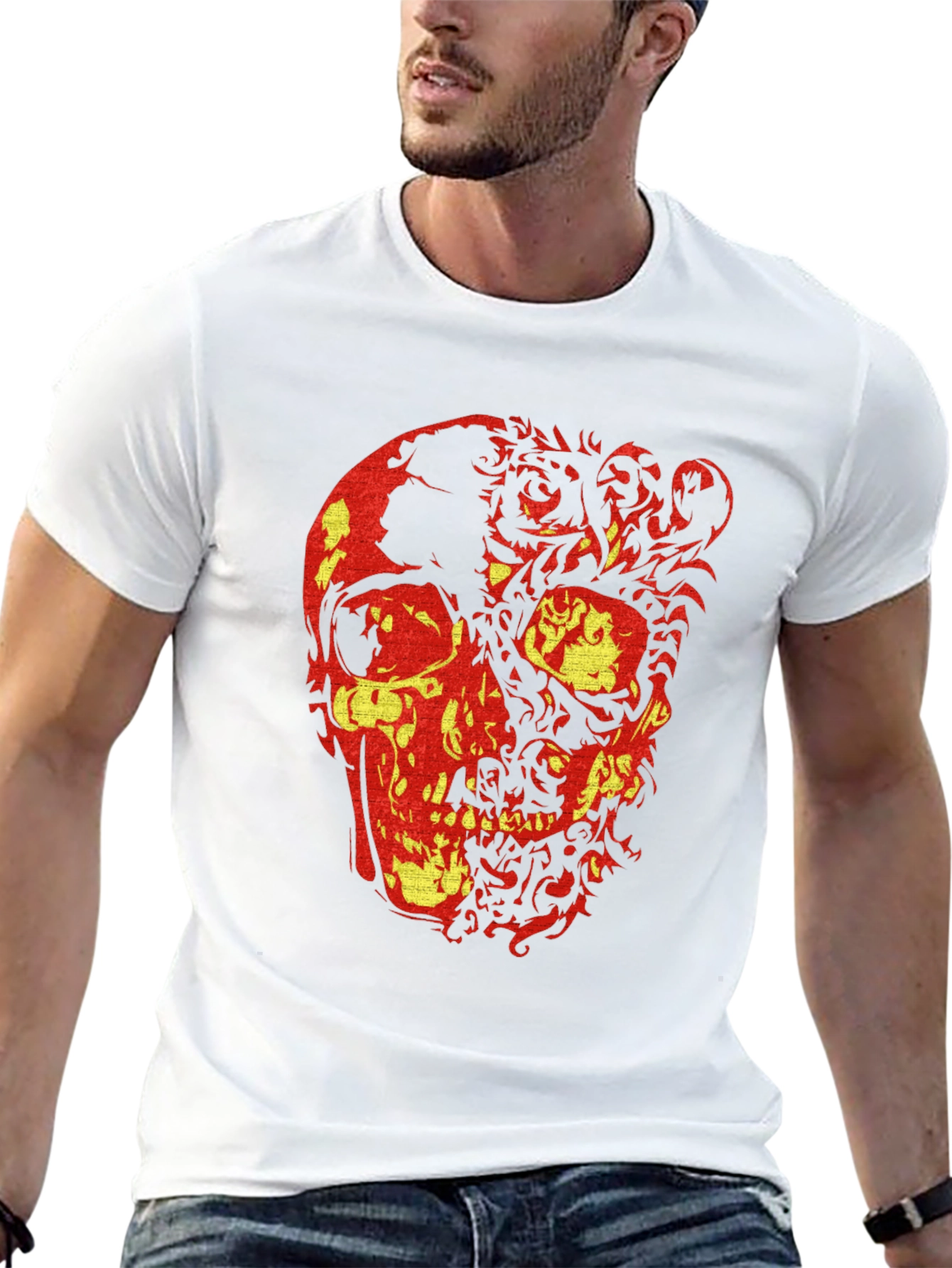 Skull Graphic Tee - Edgy Style