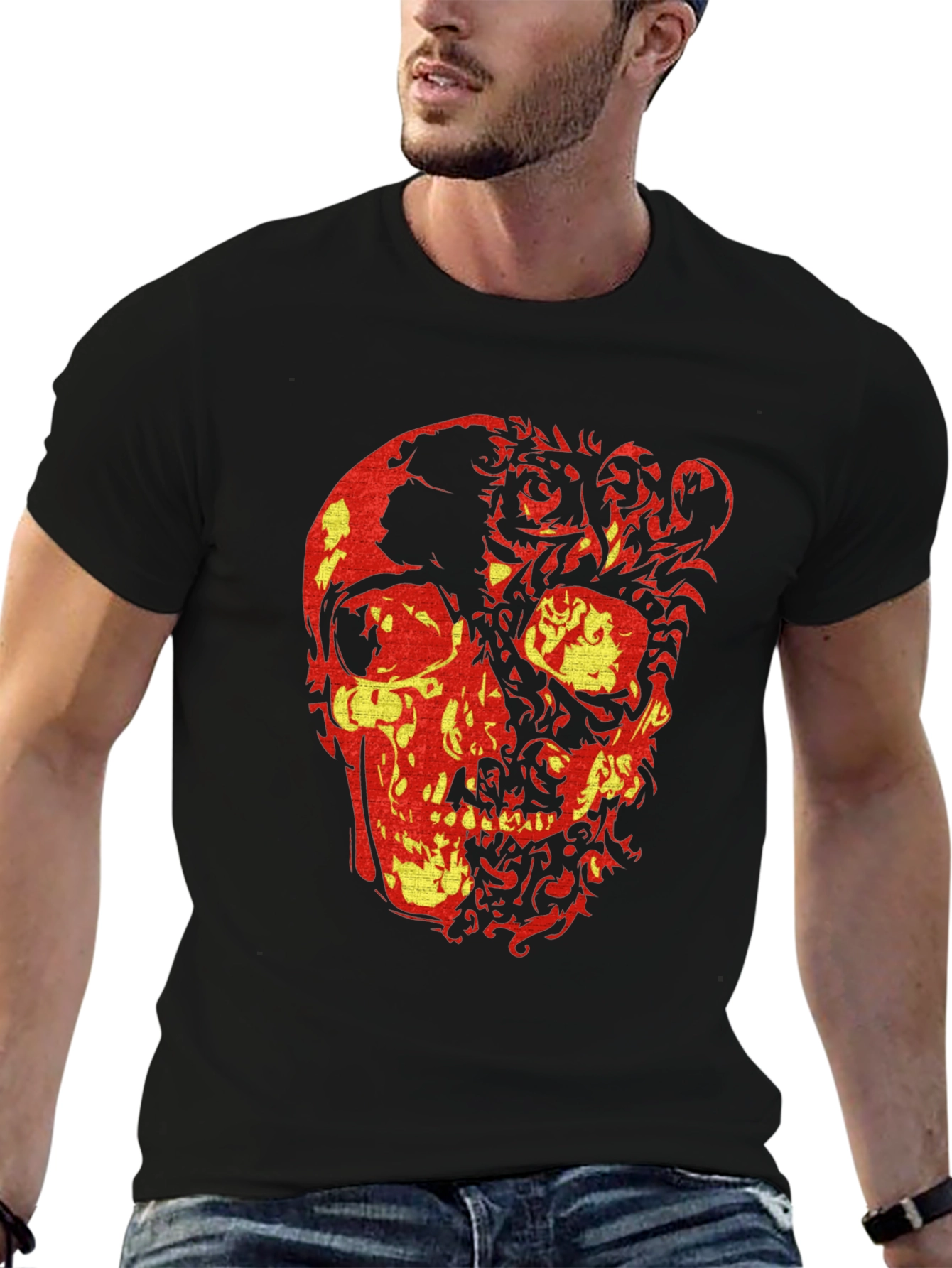Skull Graphic Tee - Edgy Style