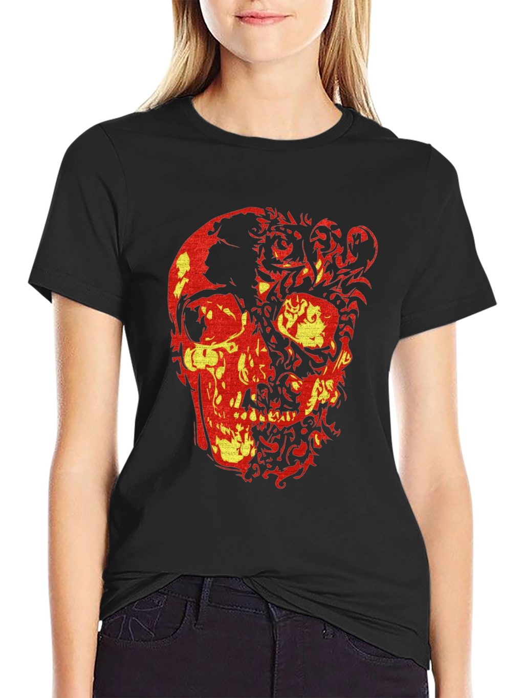 Skull Graphic Tee - Edgy Style