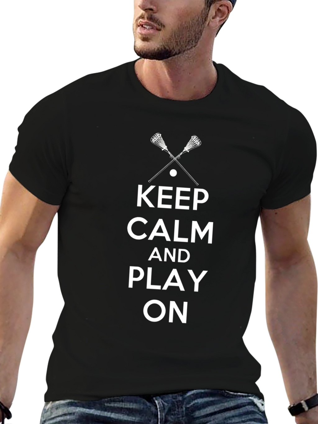 Keep Calm Lacrosse Graphic Tee