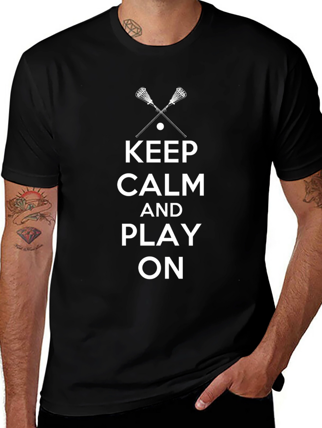 Keep Calm Lacrosse Graphic Tee