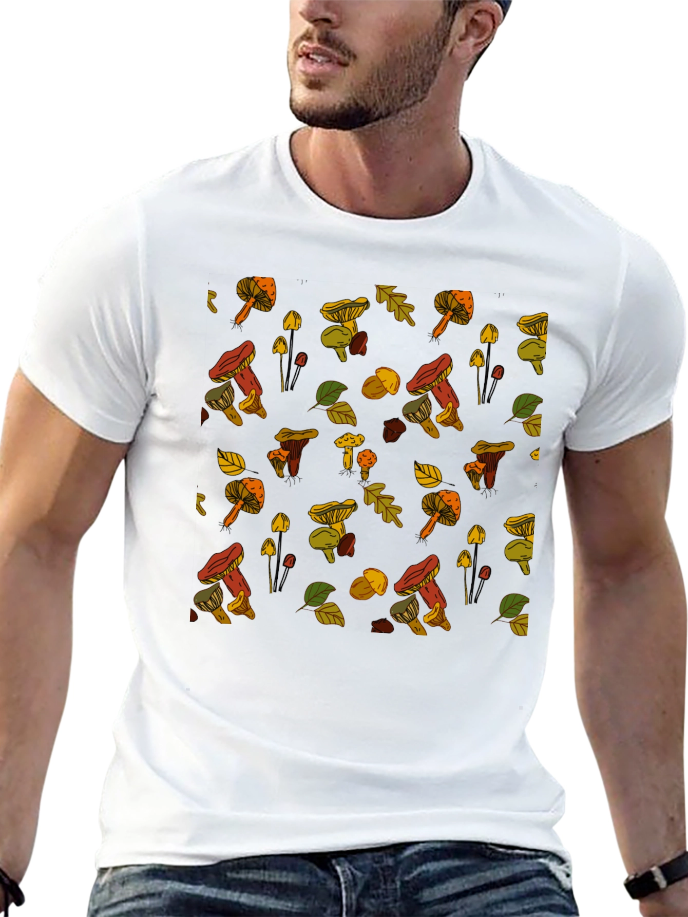 Mushroom Pattern T-Shirt