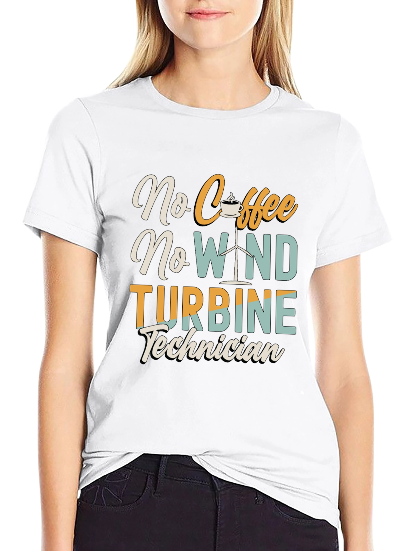 No Coffee No Wind Turbine Technician T-Shirt