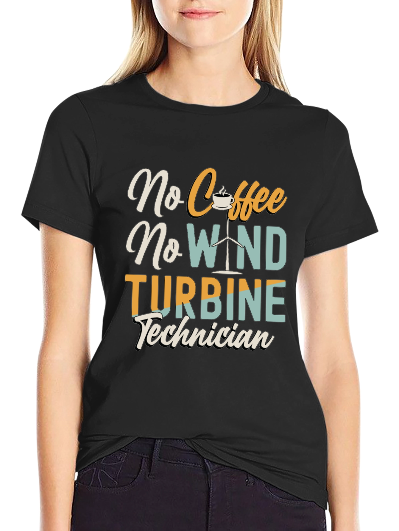 No Coffee No Wind Turbine Technician T-Shirt