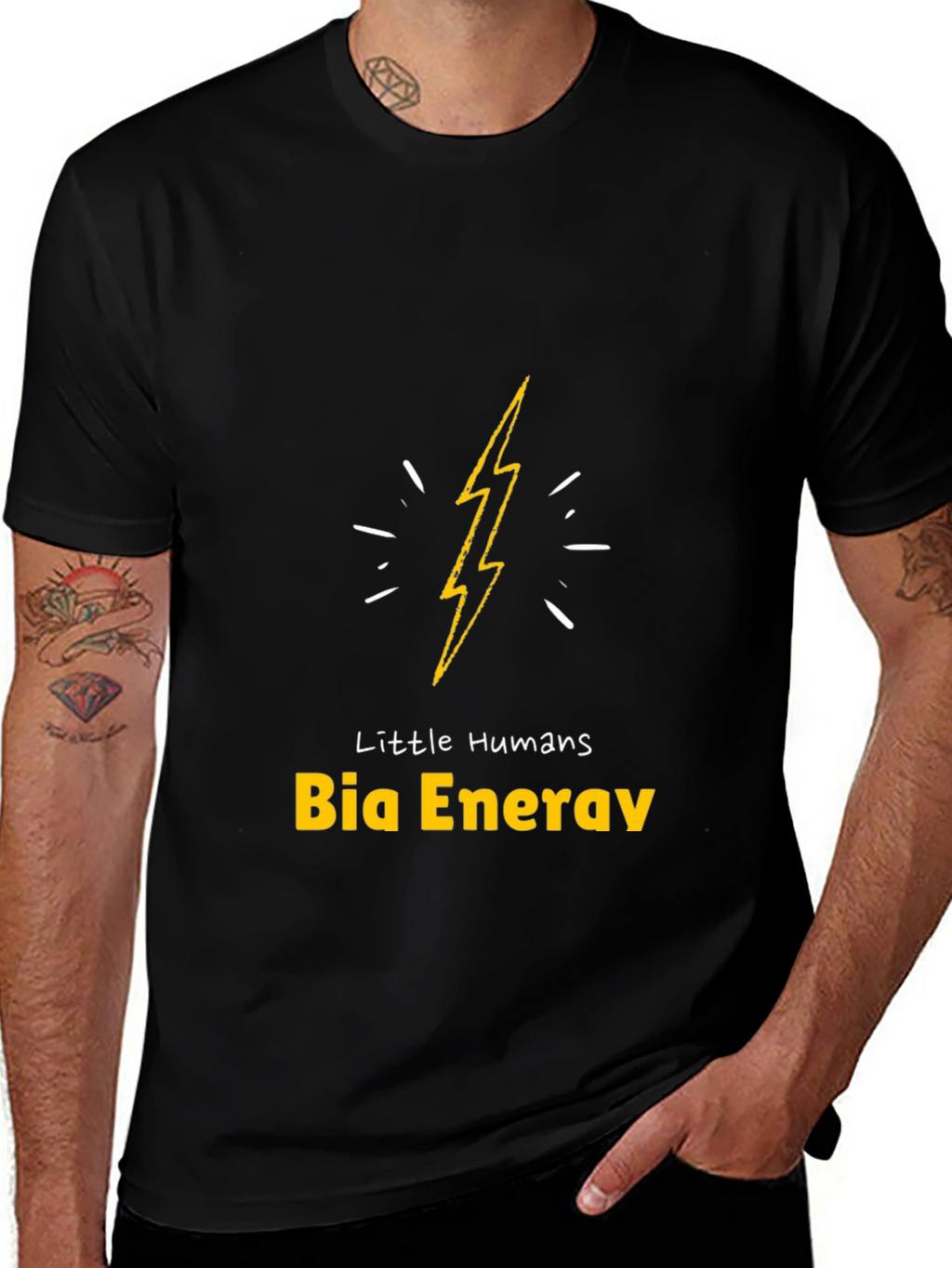 Little Humans Bia Energy Black T-Shirt
