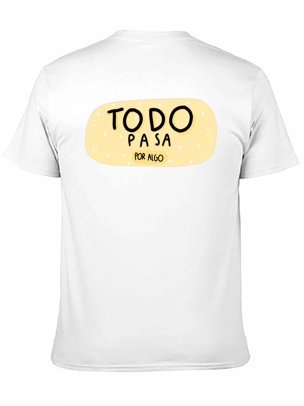 Todo Pasa Por Algo Graphic Tee - Black