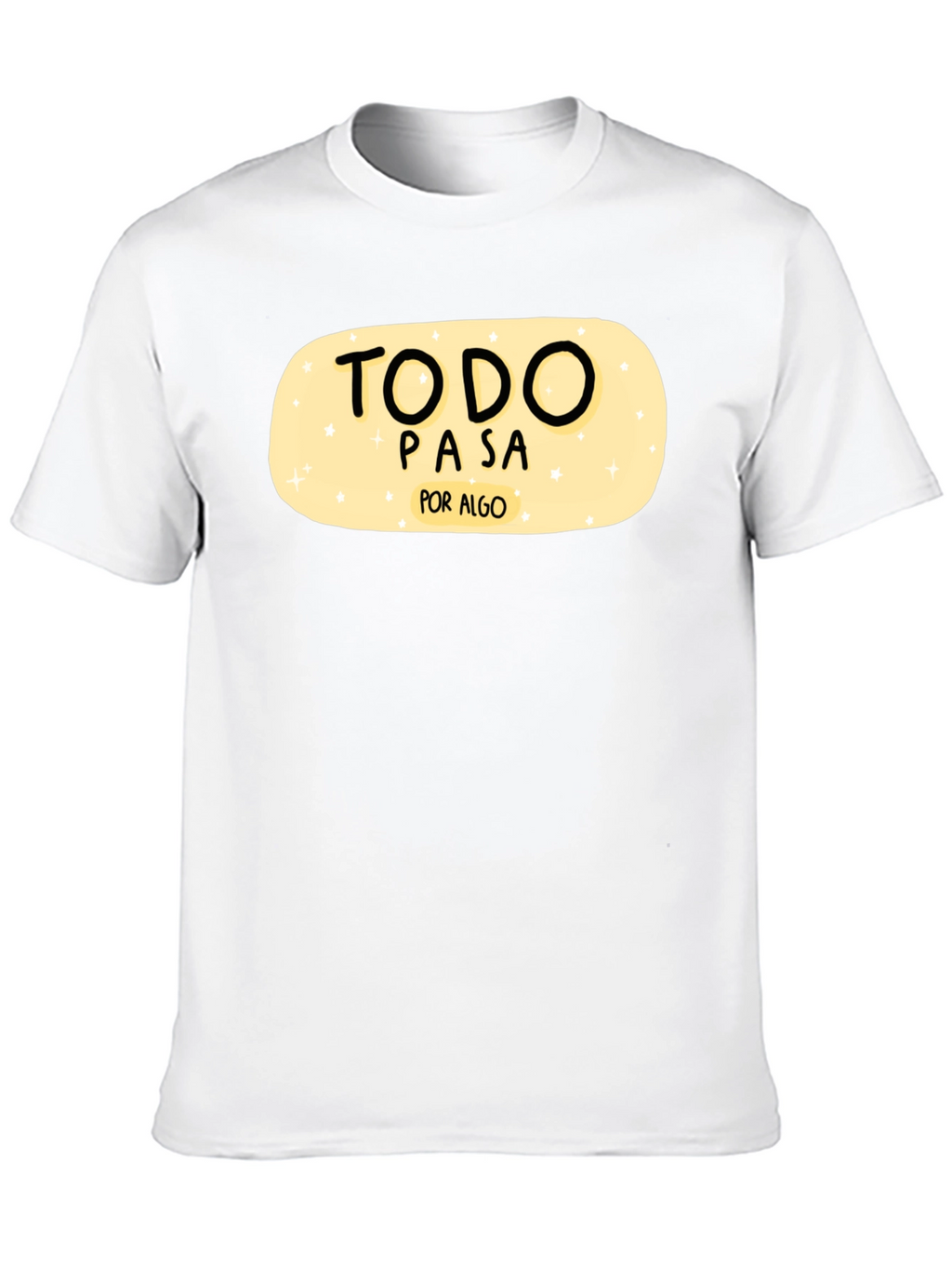 Todo Pasa Por Algo Graphic Tee - Black