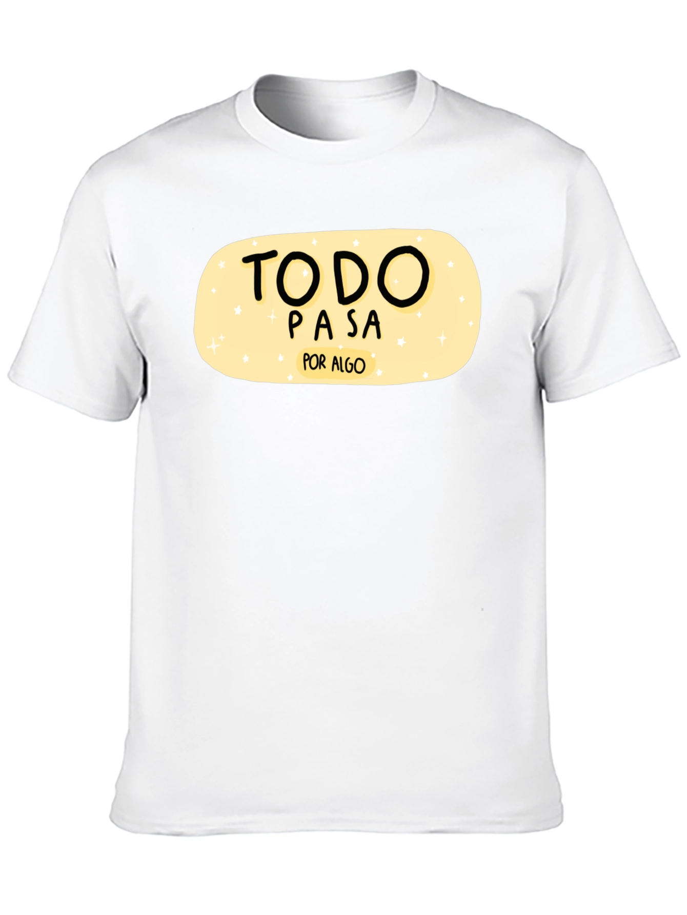 Todo Pasa Por Algo Graphic Tee - Black