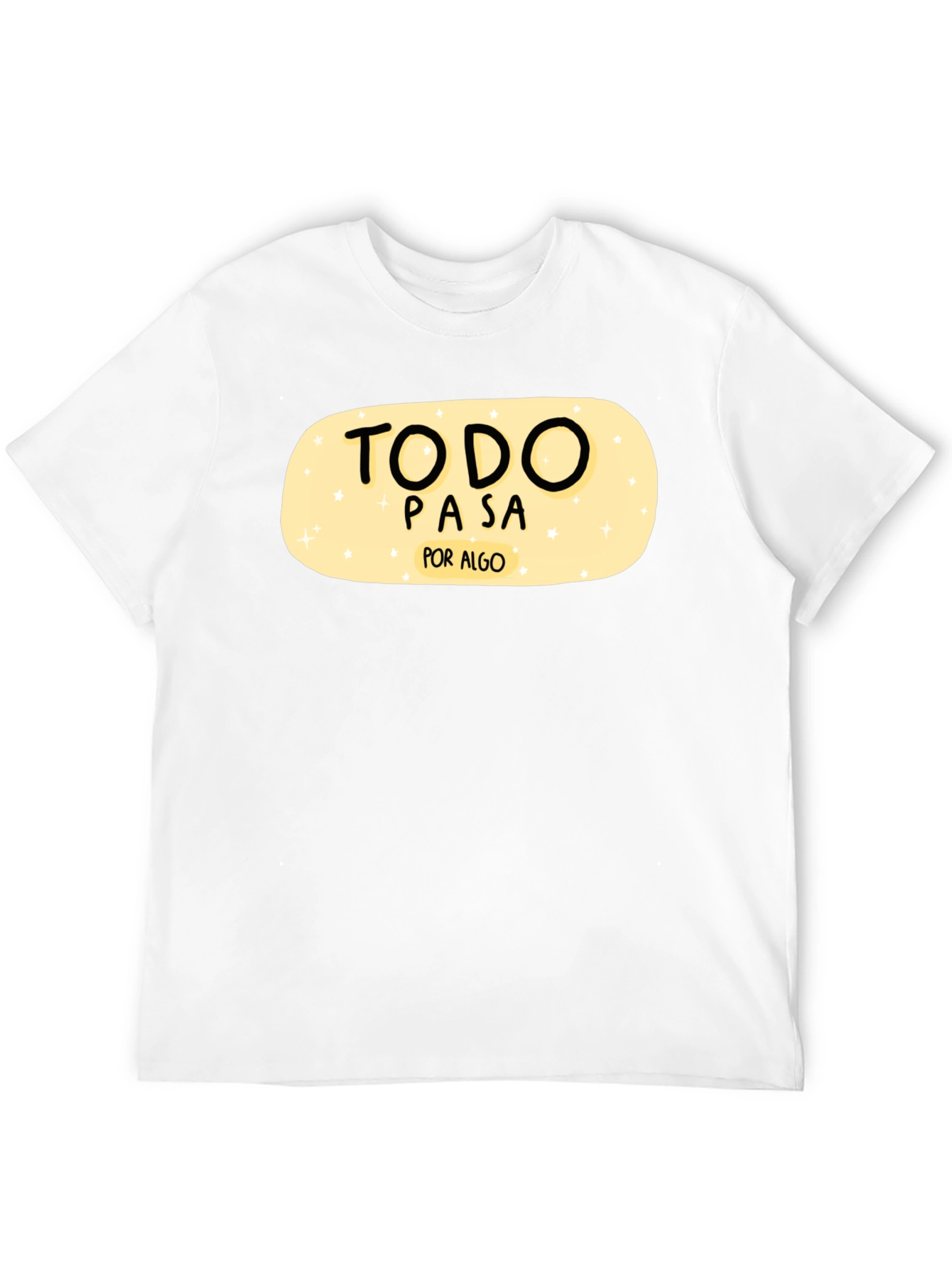 Todo Pasa Por Algo Graphic Tee - Black