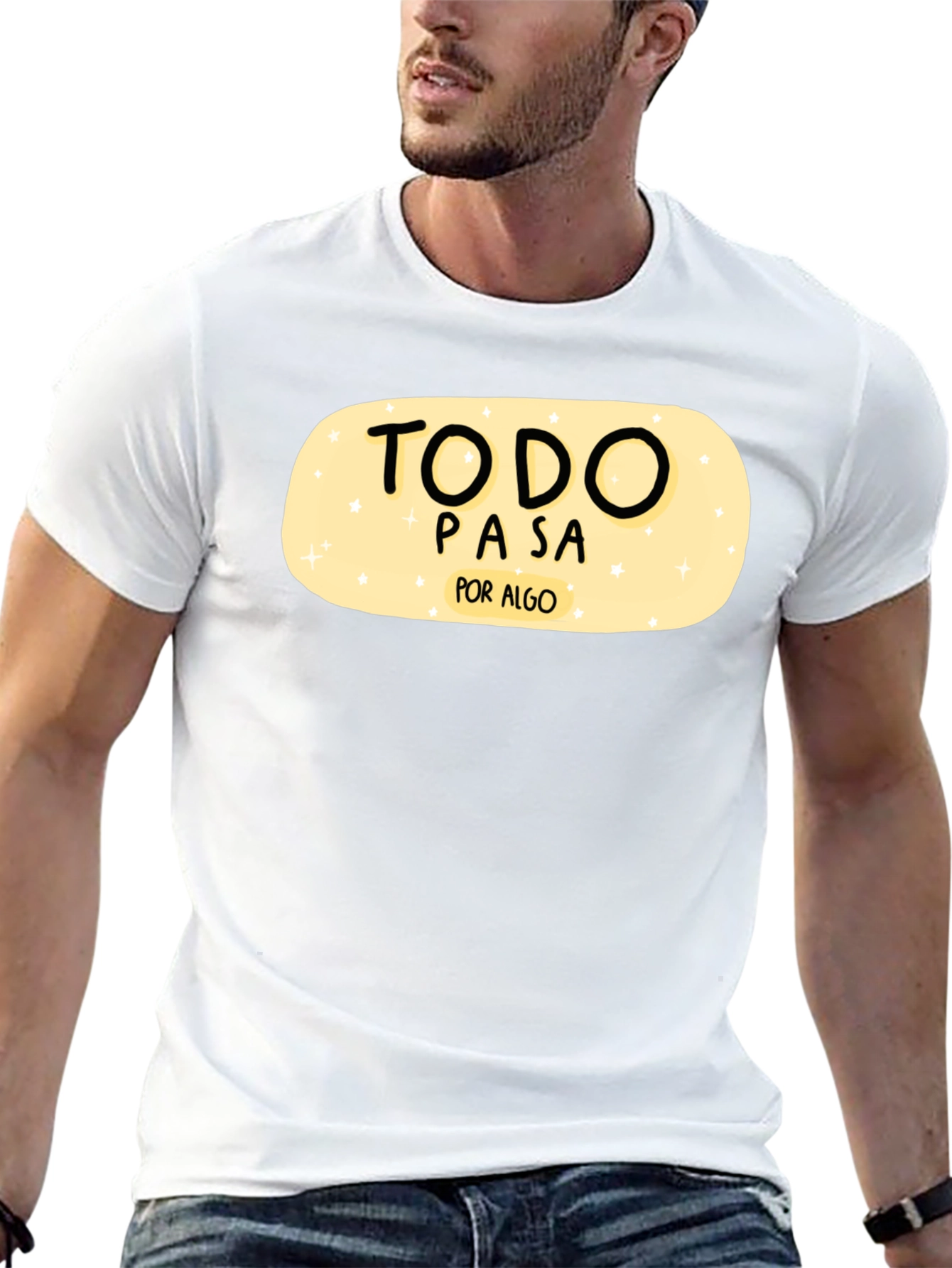 Todo Pasa Por Algo Graphic Tee - Black