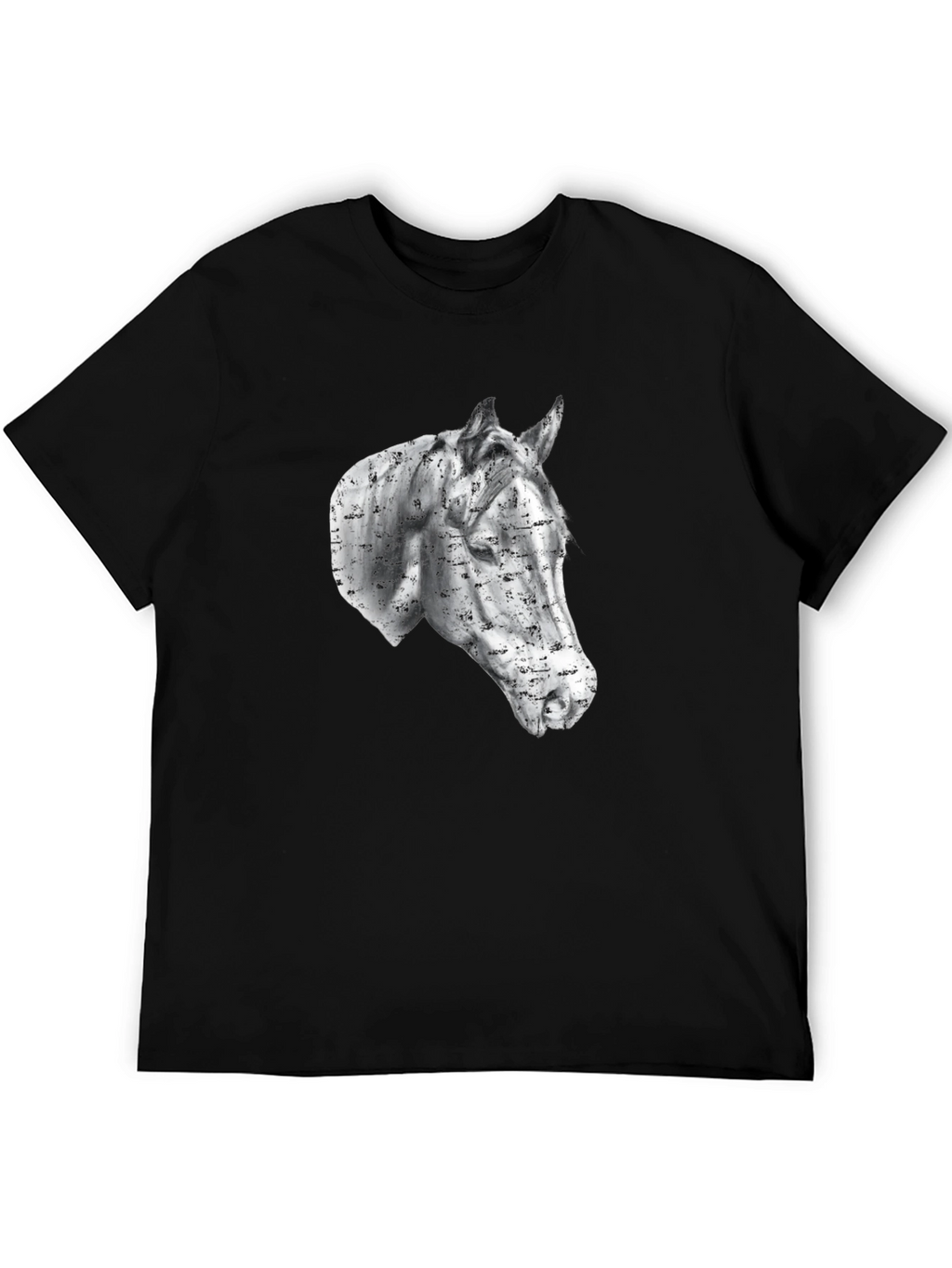 Horse Head Graphic Black T-Shirt