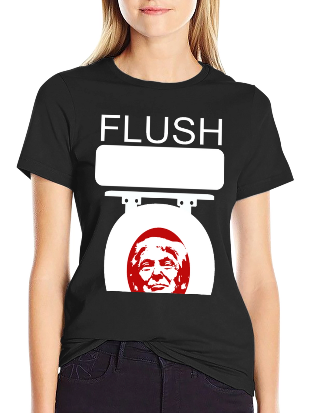 Flush Trump Novelty Graphic T-Shirt