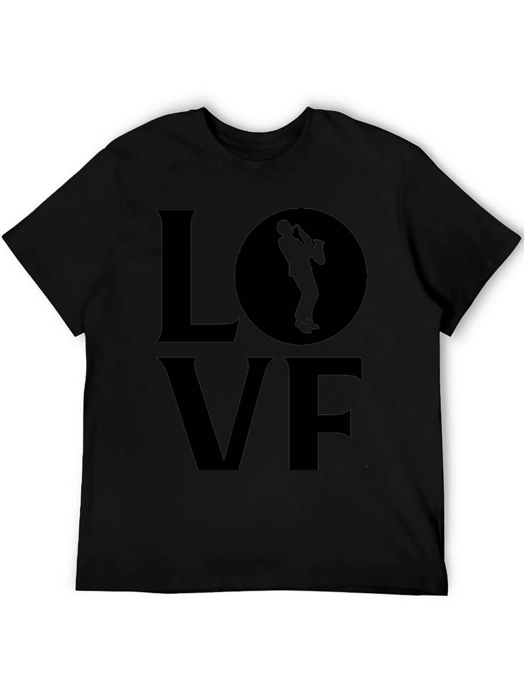 Love Saxophone T-Shirt - Black Graphic Tee