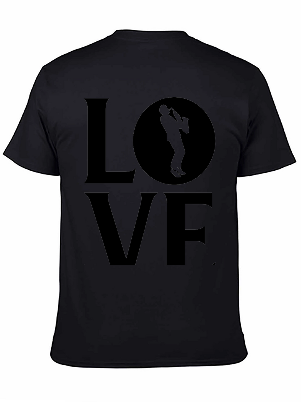 Love Saxophone T-Shirt - Black Graphic Tee