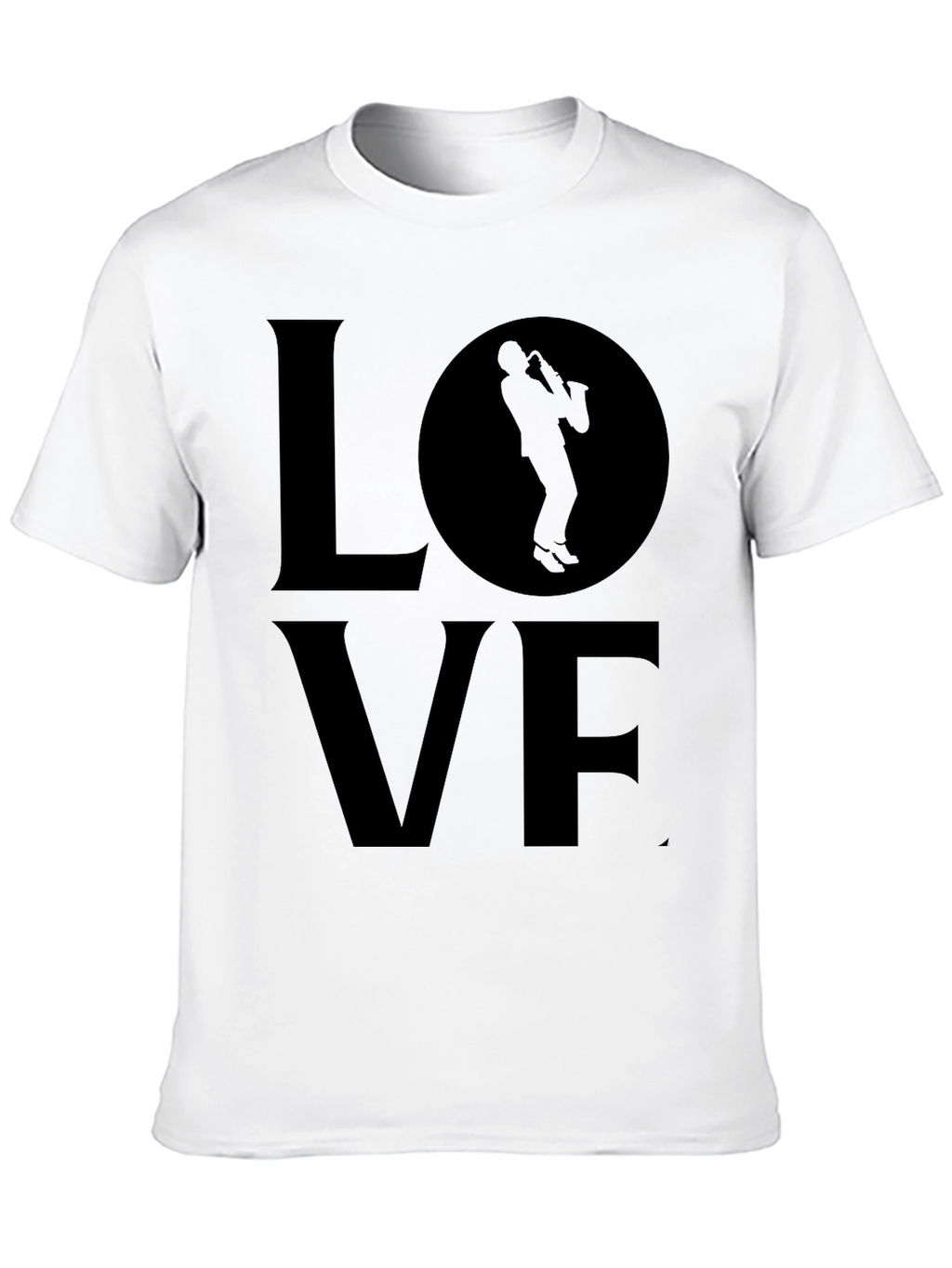 Love Saxophone T-Shirt - Black Graphic Tee