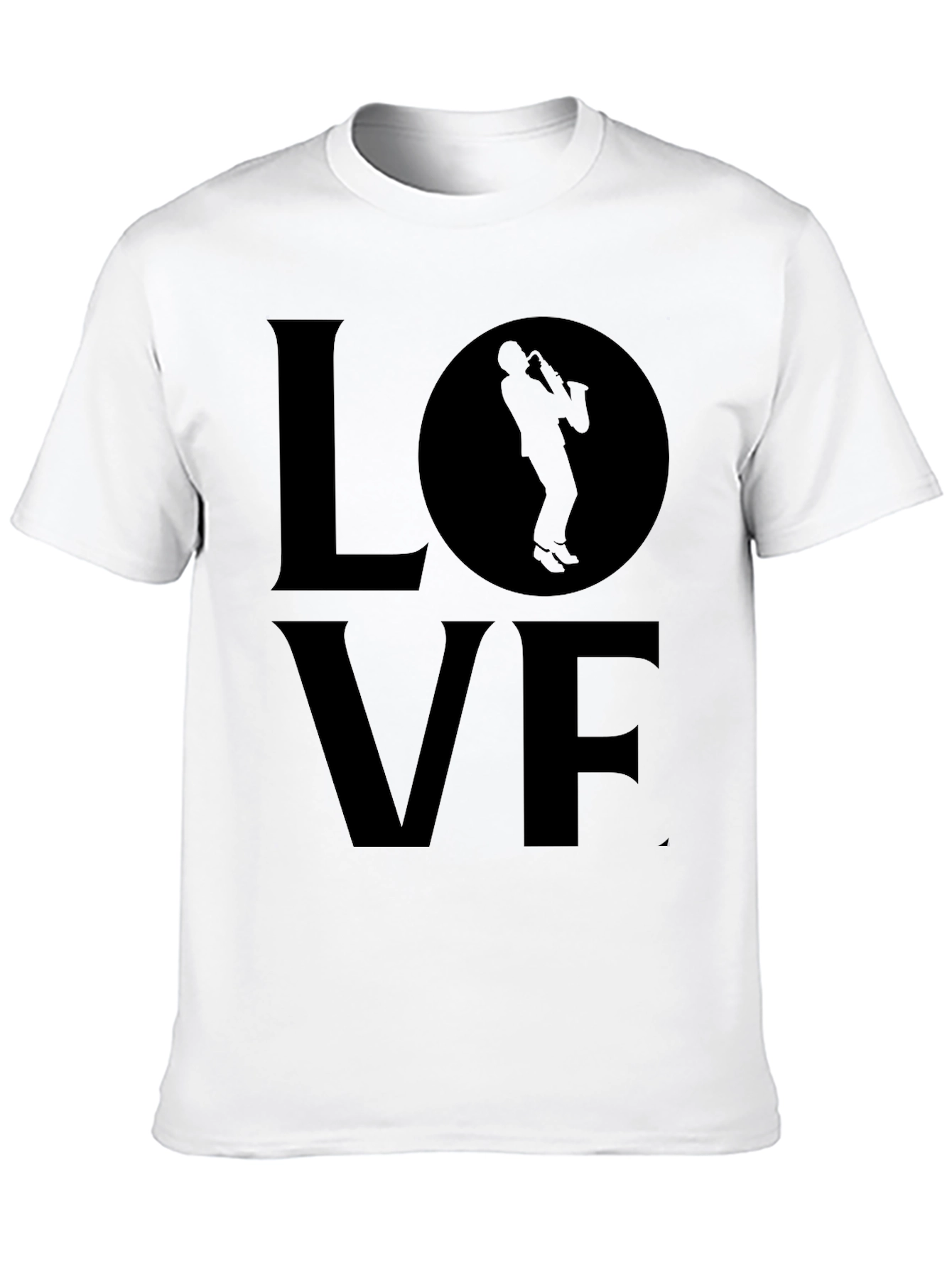 Love Saxophone T-Shirt - Black Graphic Tee