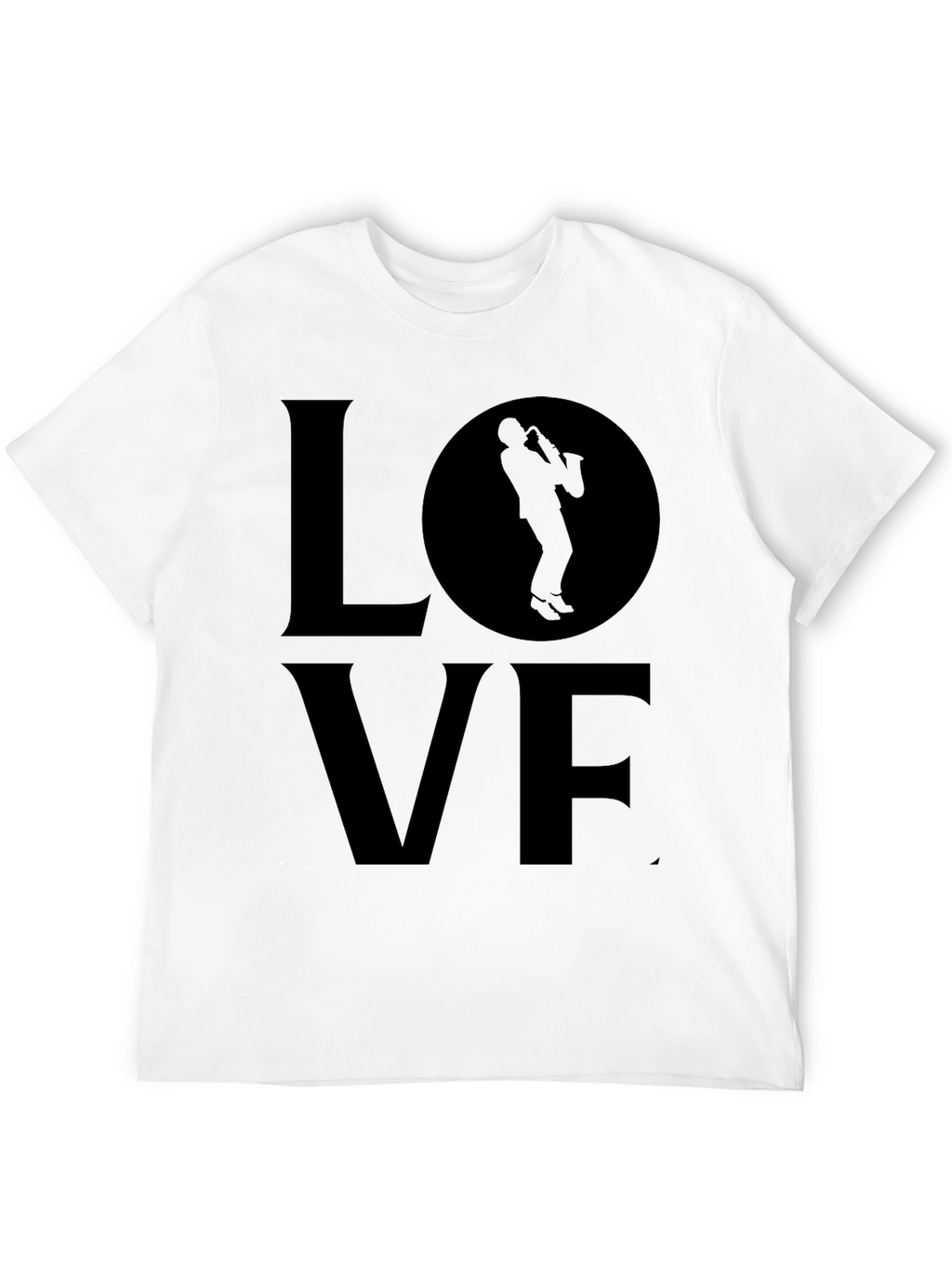 Love Saxophone T-Shirt - Black Graphic Tee