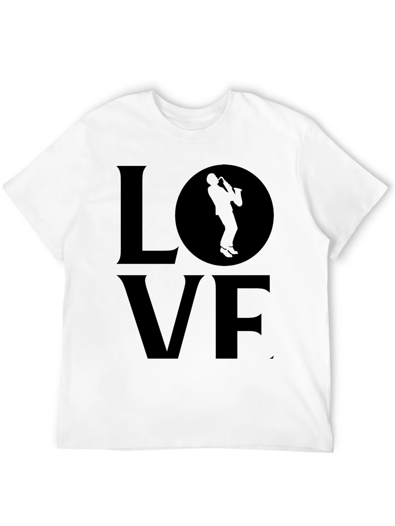 Love Saxophone T-Shirt - Black Graphic Tee