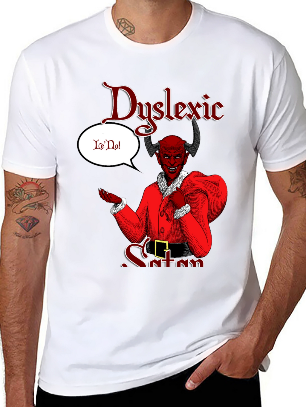Dyslexic Satan T-Shirt - Funny Graphic Tee