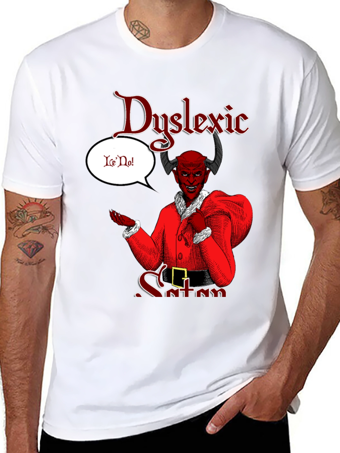 Dyslexic Satan T-Shirt - Funny Graphic Tee