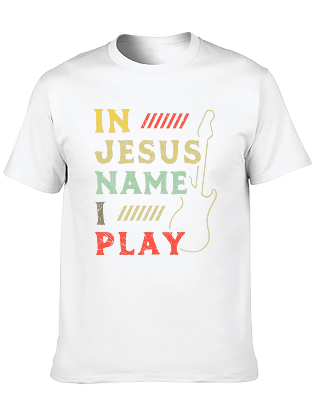 In Jesus Name I Play Guitar T-Shirt