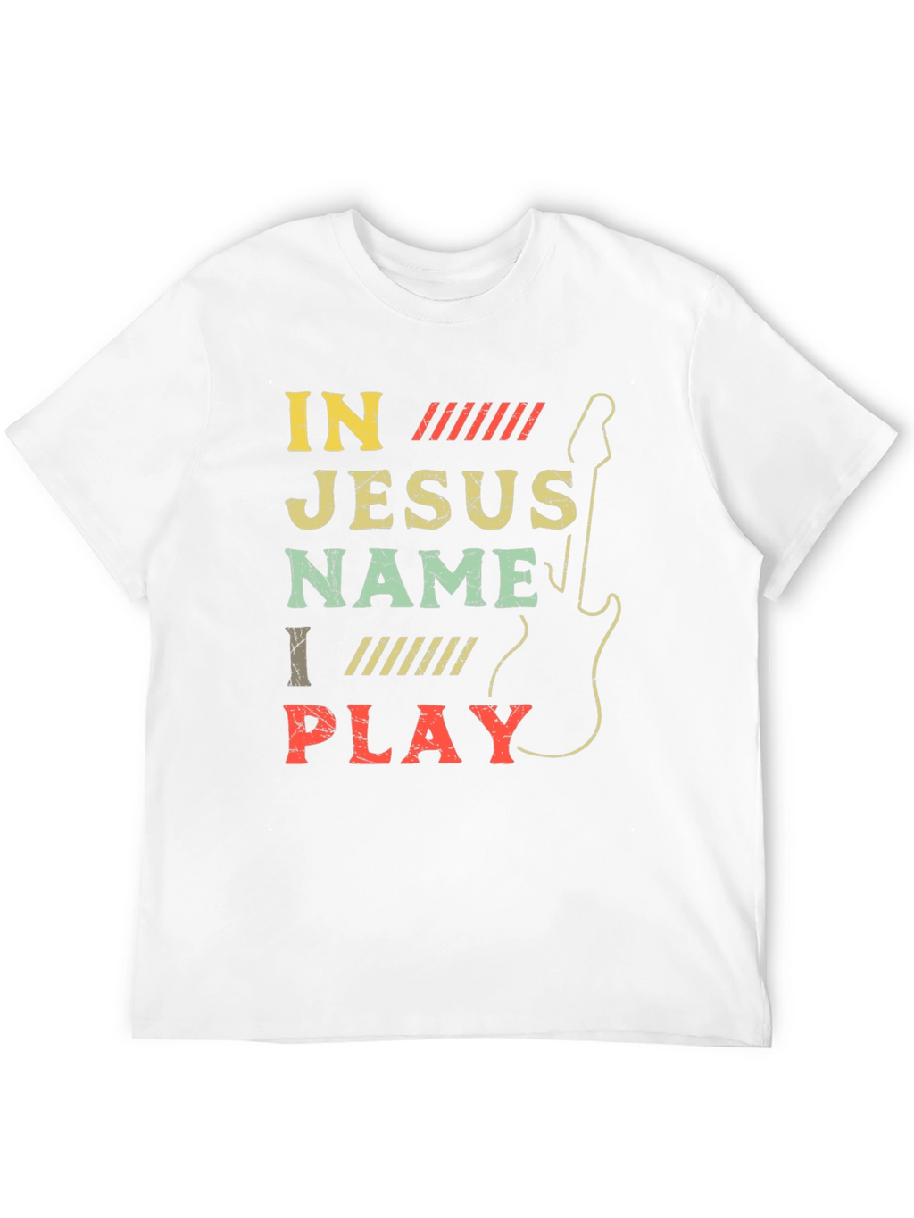 In Jesus Name I Play Guitar T-Shirt
