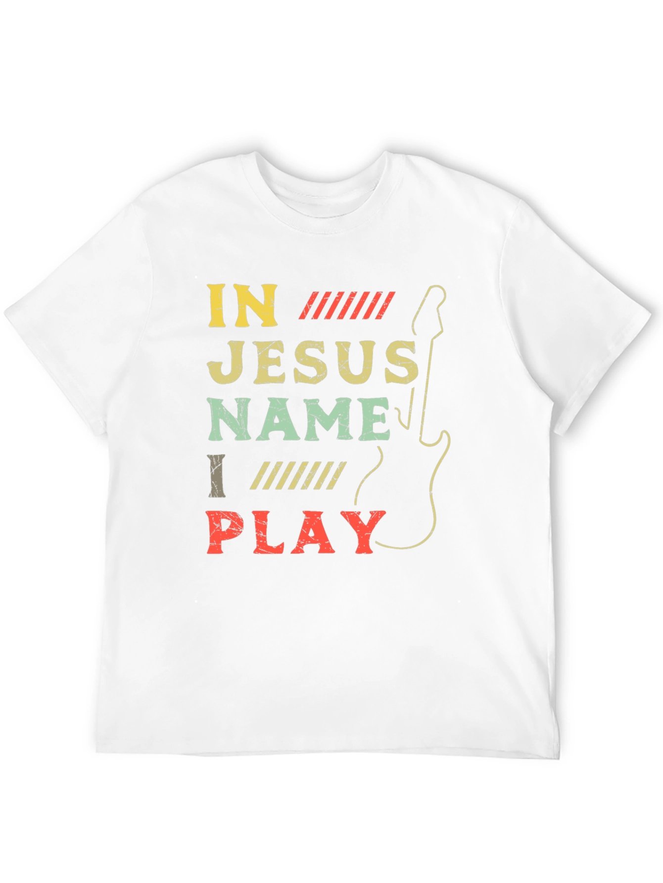 In Jesus Name I Play Guitar T-Shirt