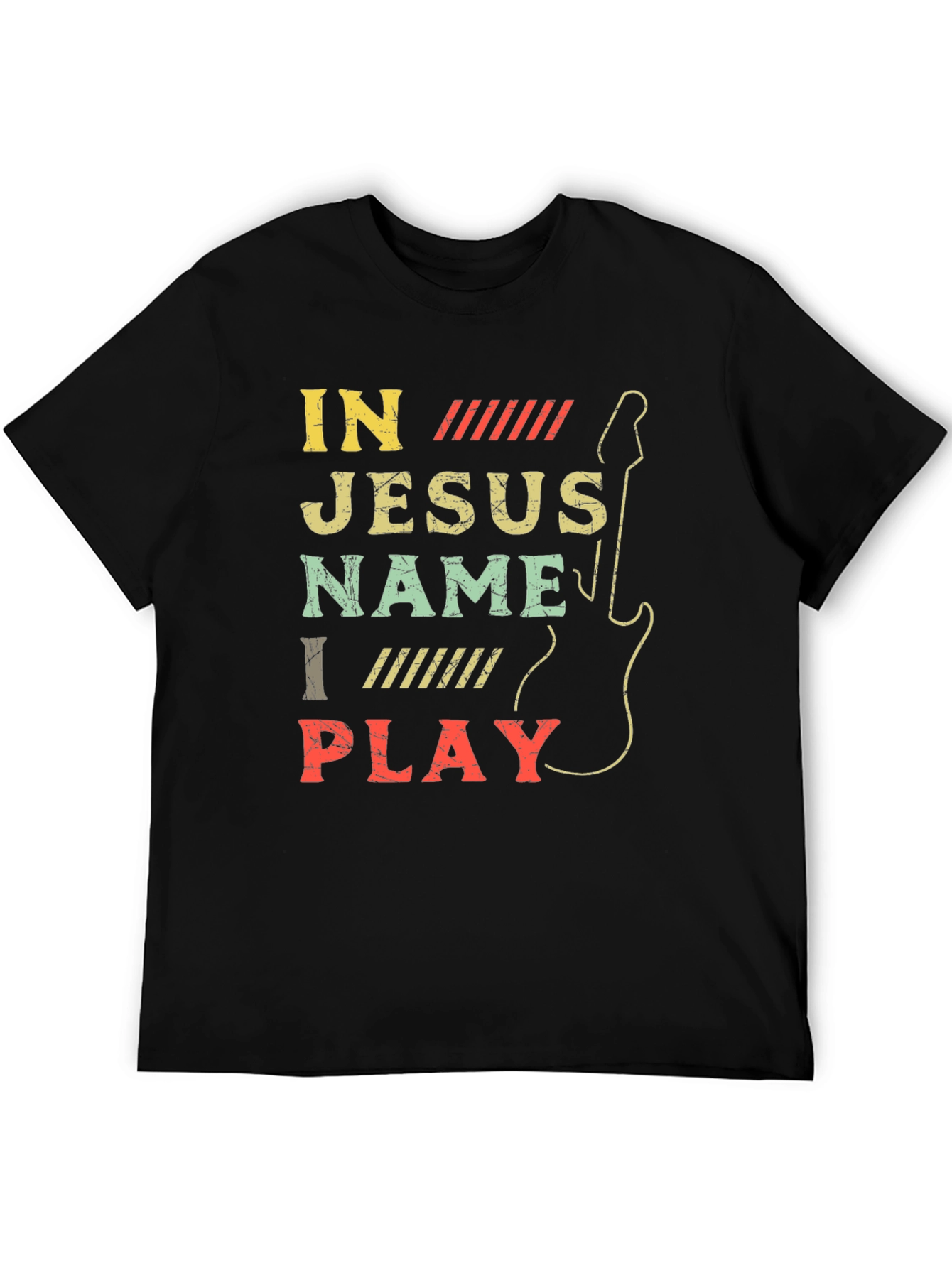 In Jesus Name I Play Guitar T-Shirt