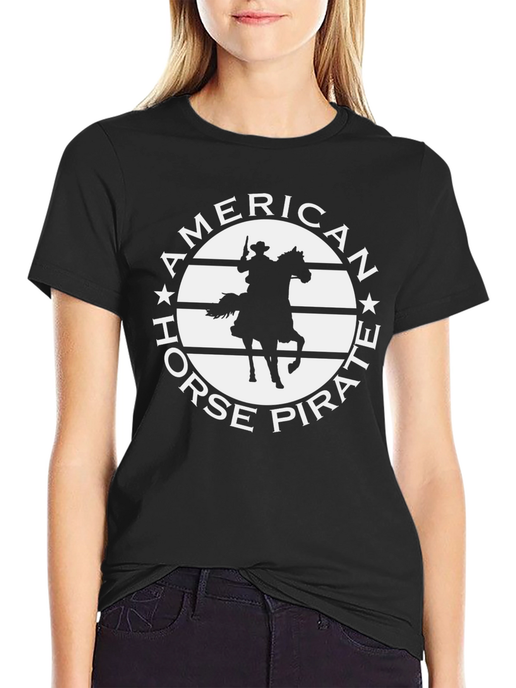 American Horse Pirate Graphic T-Shirt