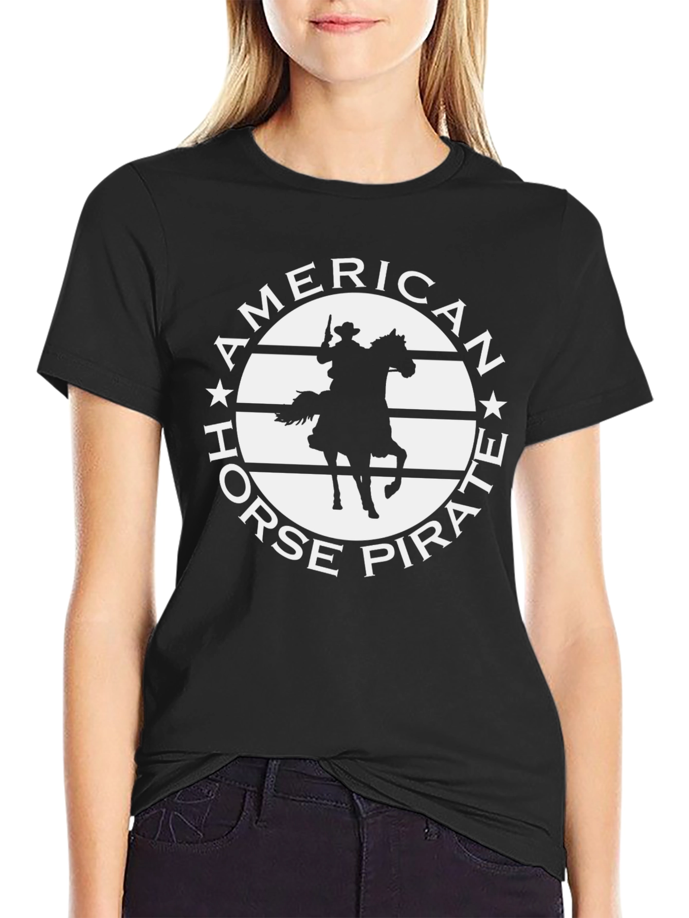 American Horse Pirate Graphic T-Shirt
