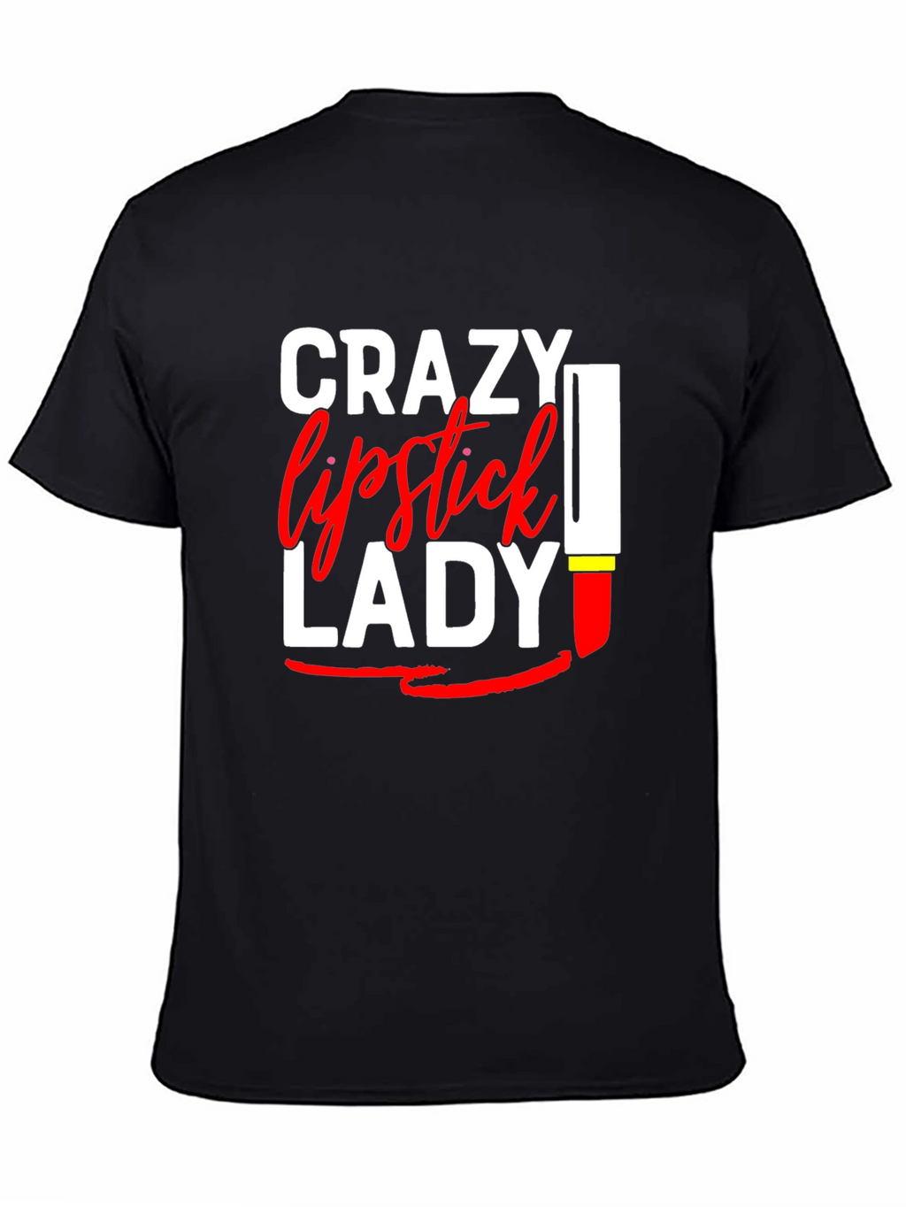 Crazy Lipstick Lady Graphic Tee - Womens Fun T-Shirt