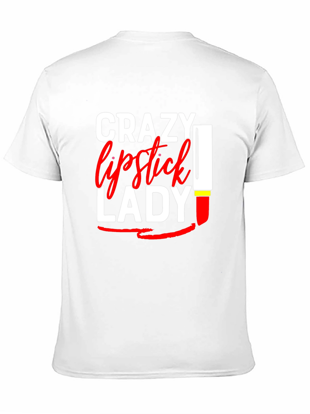 Crazy Lipstick Lady Graphic Tee - Womens Fun T-Shirt