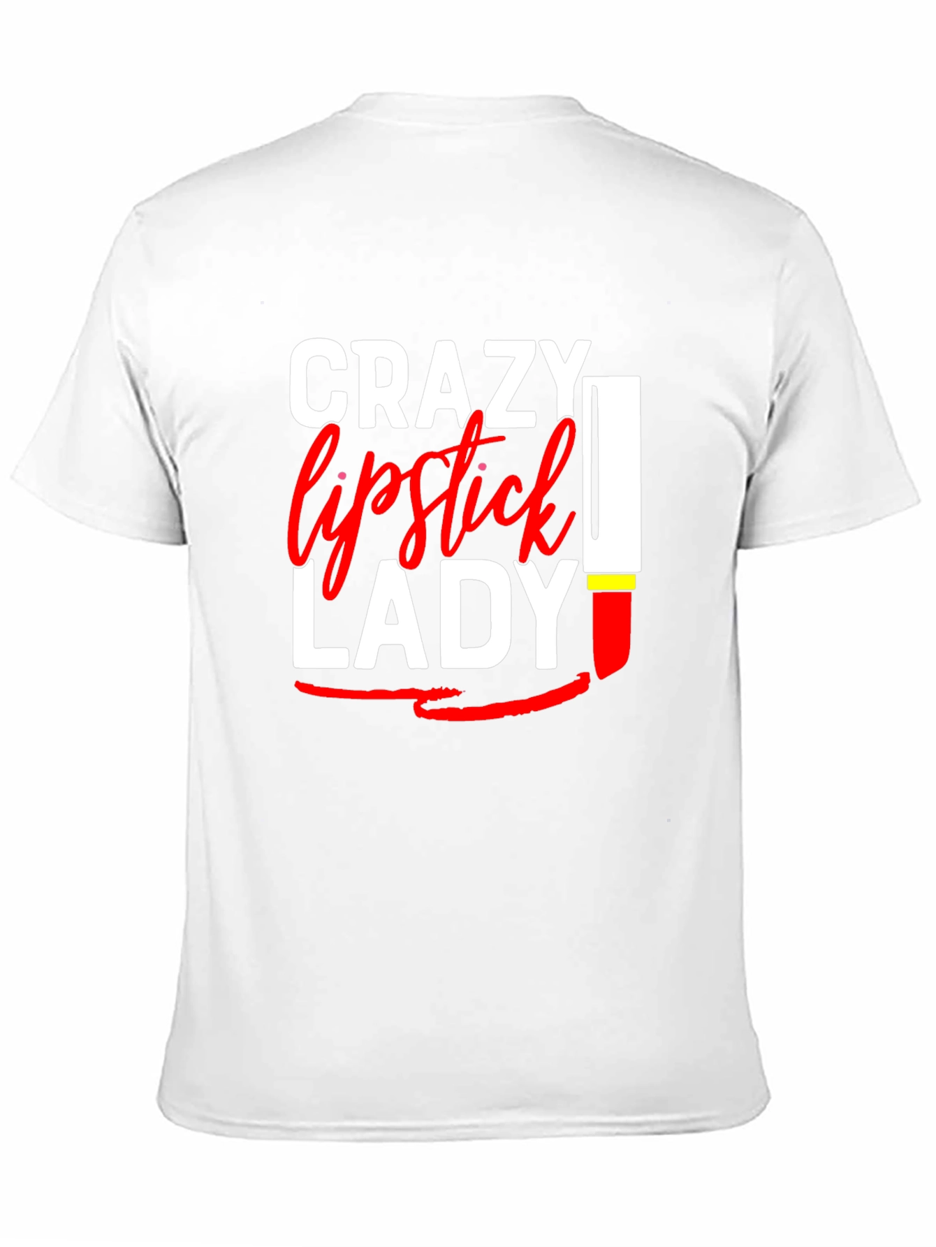 Crazy Lipstick Lady Graphic Tee - Womens Fun T-Shirt