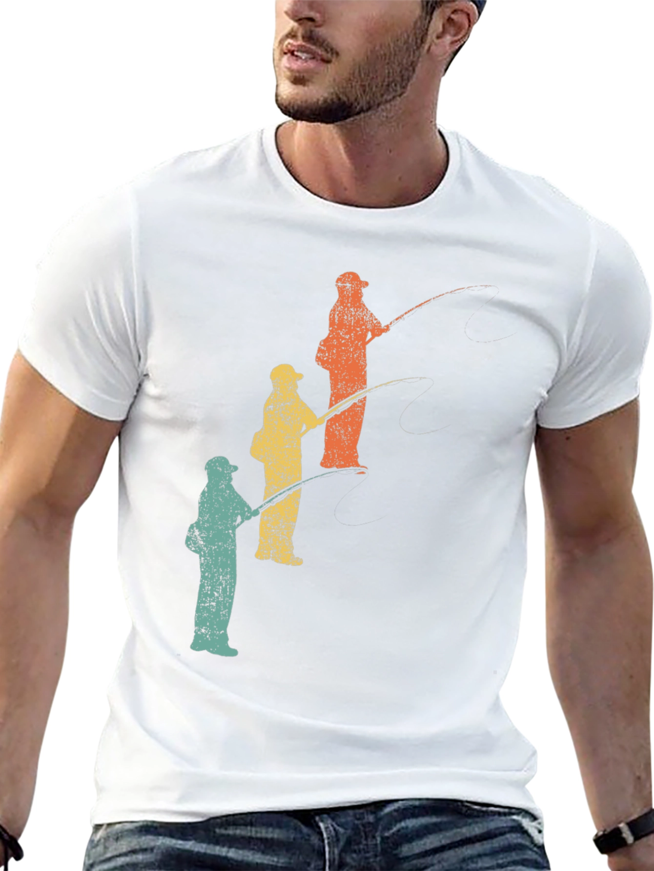 Retro Fishing Trip T-Shirt - Father & Children