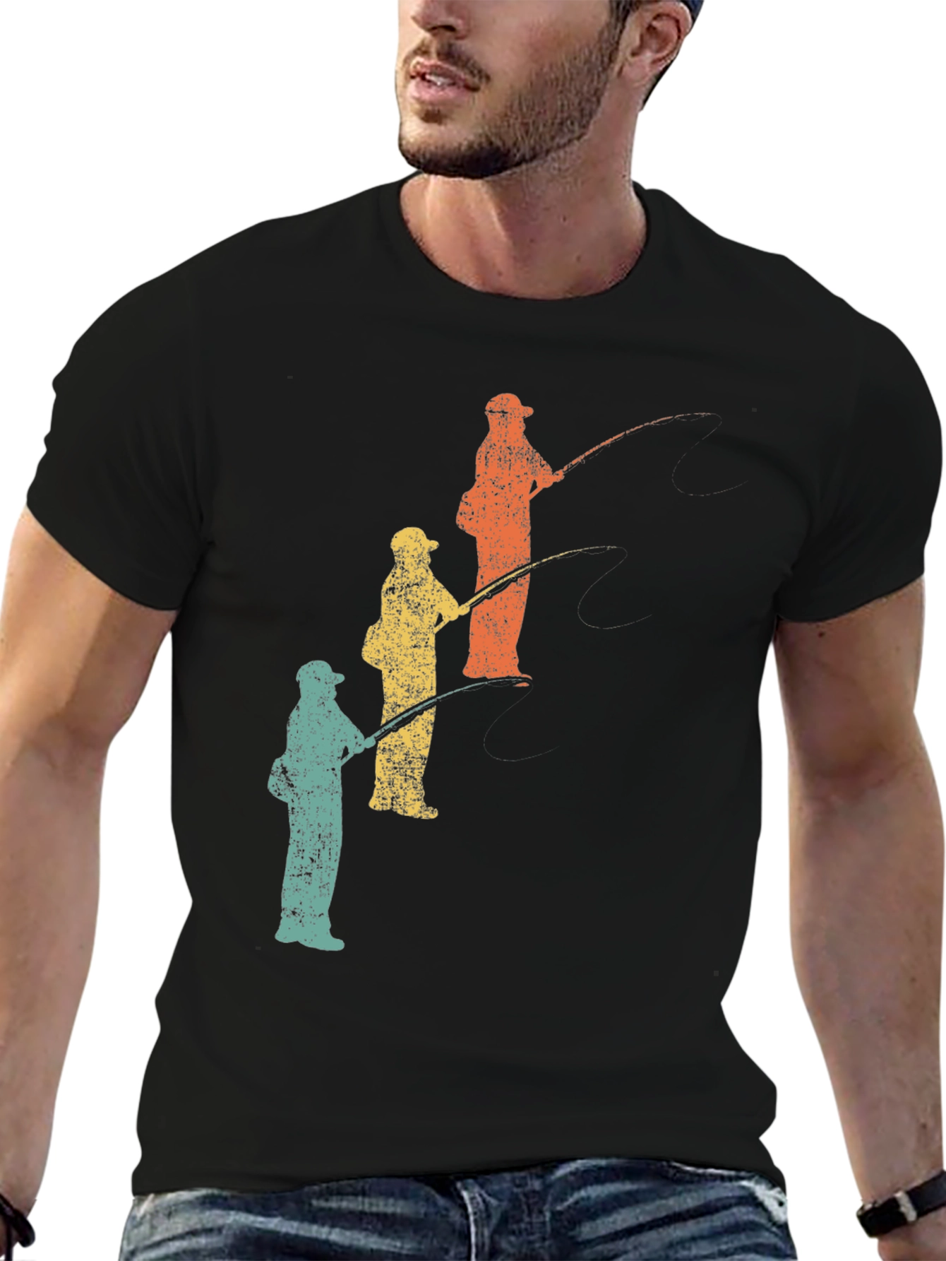 Retro Fishing Trip T-Shirt - Father & Children