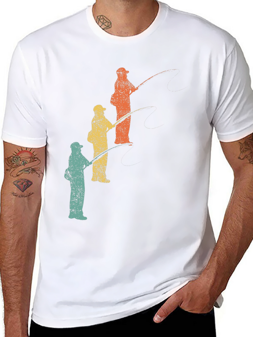 Retro Fishing Trip T-Shirt - Father & Children