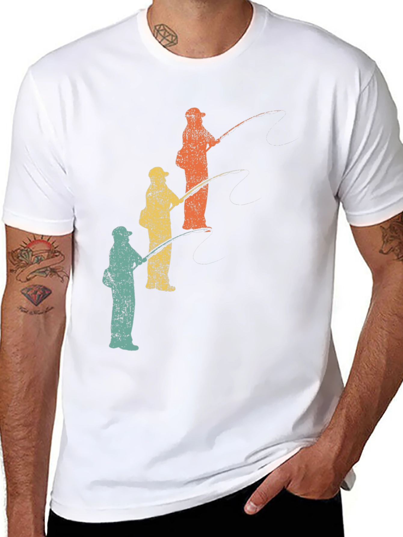 Retro Fishing Trip T-Shirt - Father & Children