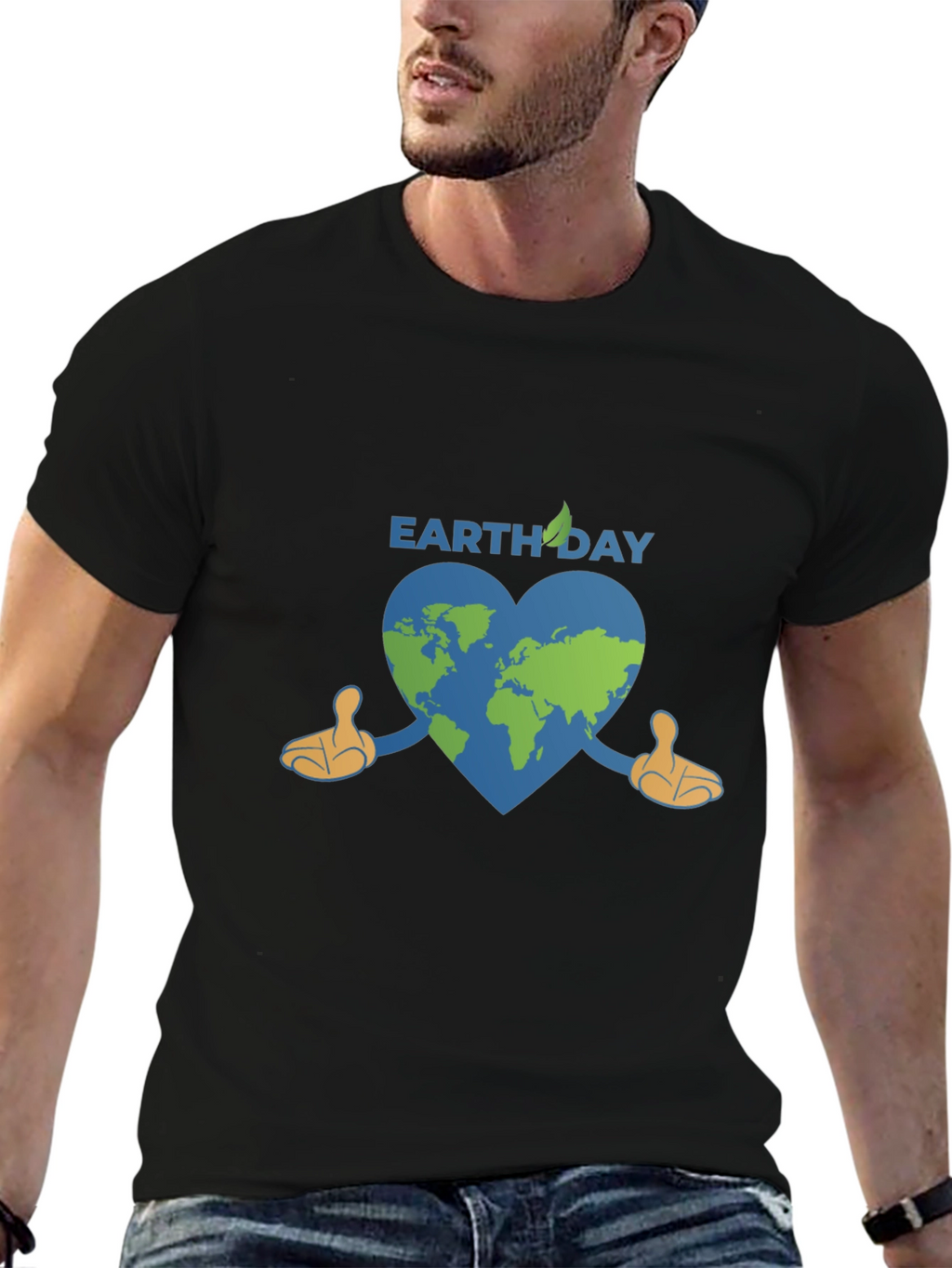 Earth Day T-Shirt: Heart-Shaped World Design