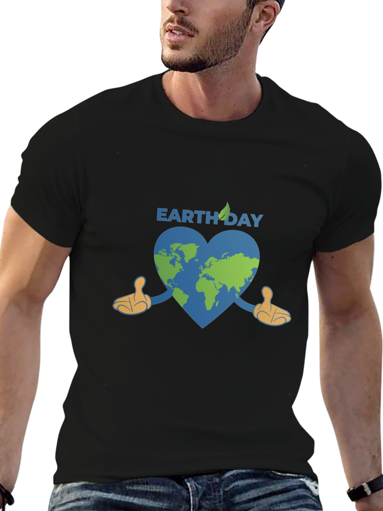 Earth Day T-Shirt: Heart-Shaped World Design