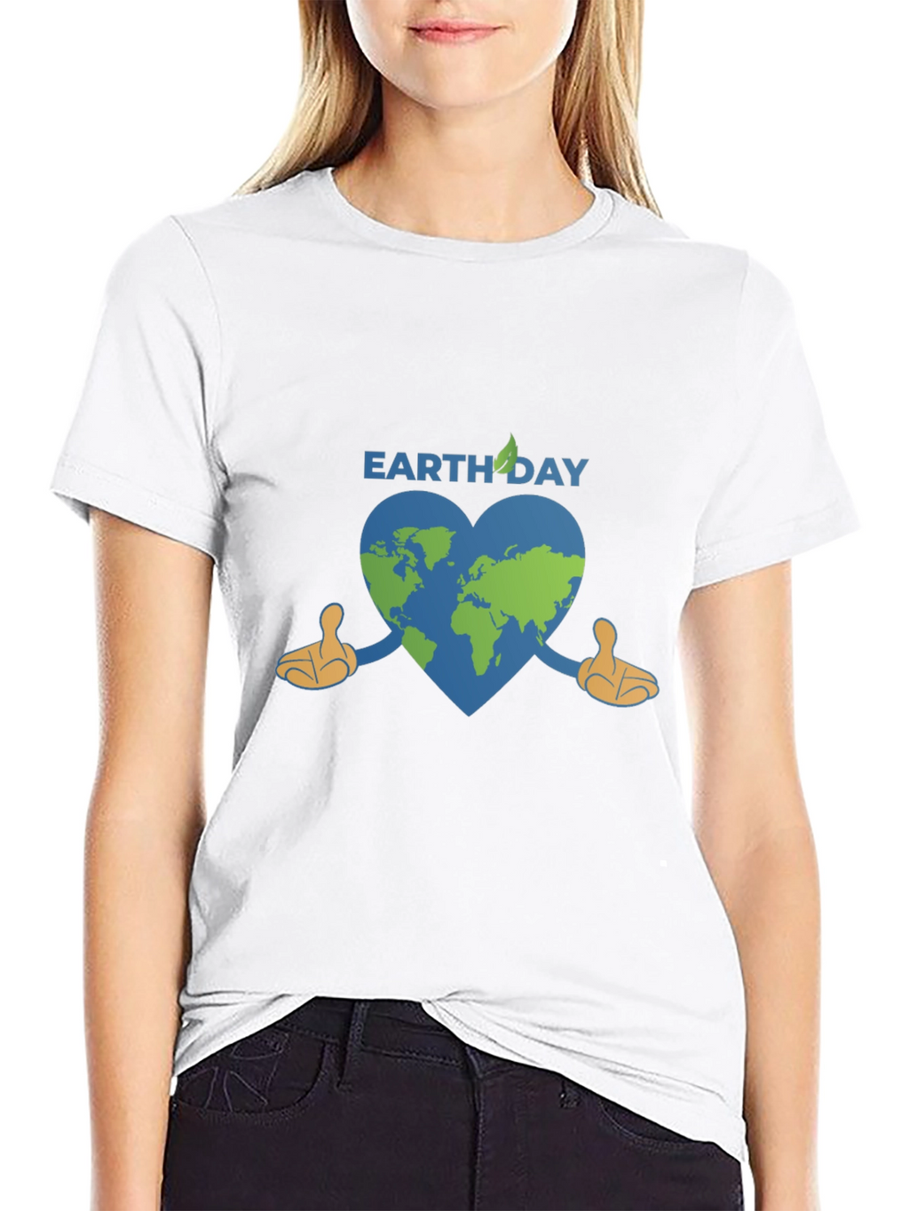 Earth Day T-Shirt: Heart-Shaped World Design